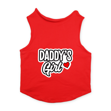 PawsIndia Sleeveless Printed Cat T-Shirt - Daddy's Girl